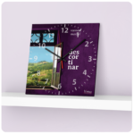 Relógio de parede em MDF - Capa do livro "Descortinar", de Rosmeri Menzel