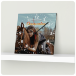 Relógio de parede em MDF - Capa do livro "Desencontros", de Marinêz Vieira